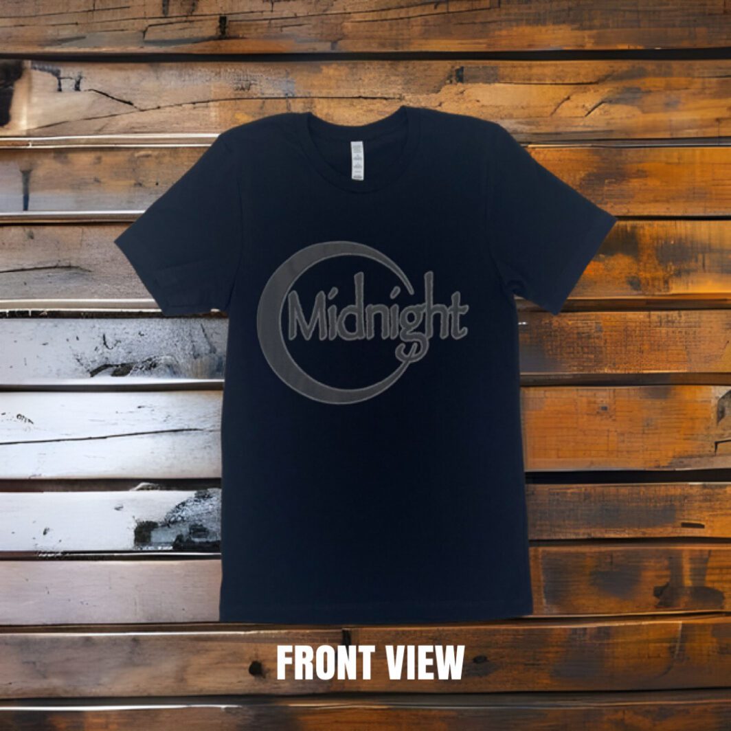 Front View of the Midnight black Color T Shirt